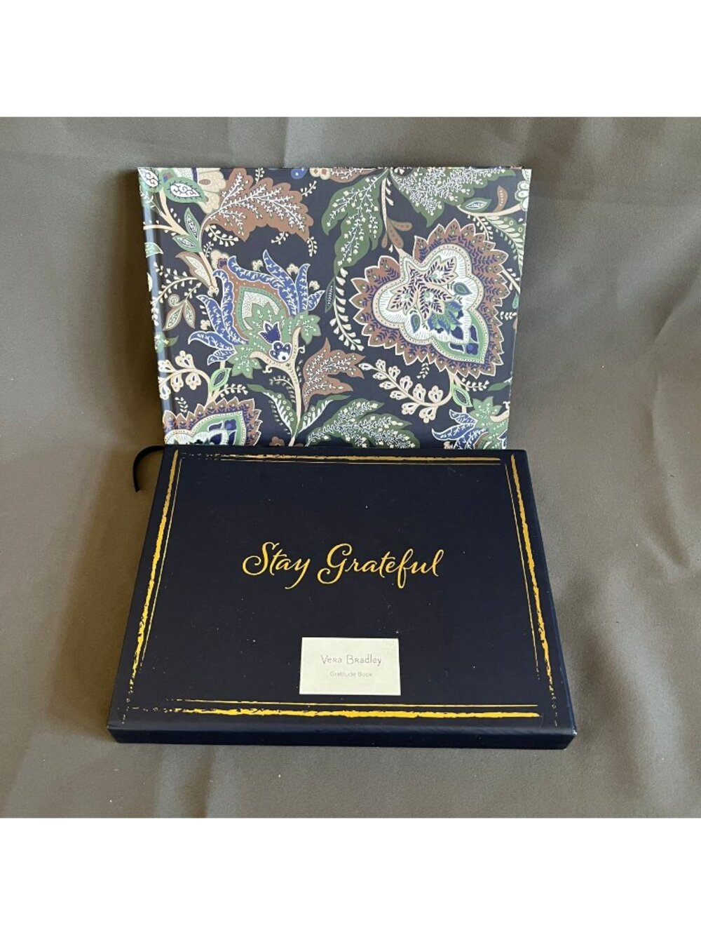 Vera Bradley Gratitude Journal With Floral Cover & "Stay Grateful" Box New